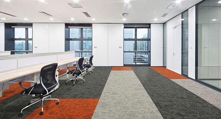 Ateco, Osaka ve Rainfall karo halılar ile yaratıcı desenler