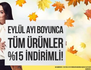 Buka’da Eylül ayında tüm ürünlerde yüzde 15 indirim
