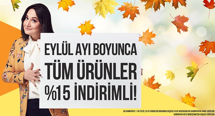 Buka’da Eylül ayında tüm ürünlerde yüzde 15 indirim