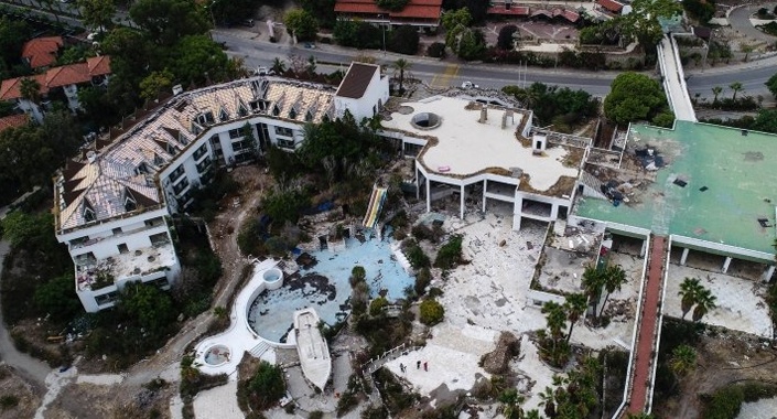 Kemer’in 5 yıldızlı hayalet oteli ilgi odağı oldu