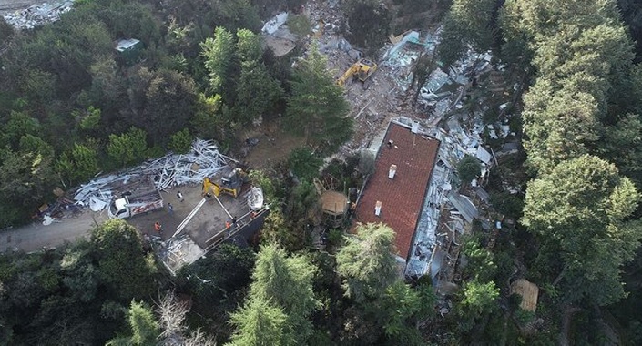 Adnan Oktar’ın villasında yıkım tamamlandı
