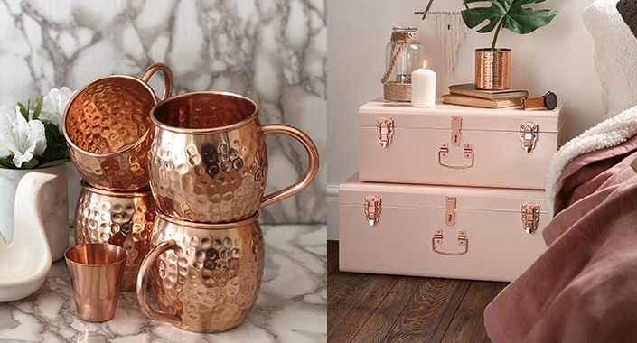 İç dekorasyonda bakır lüksü