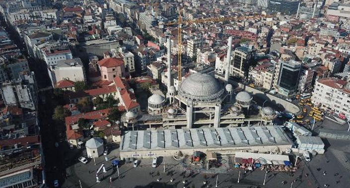 Taksim Camii inşaatında sona yaklaşıldı