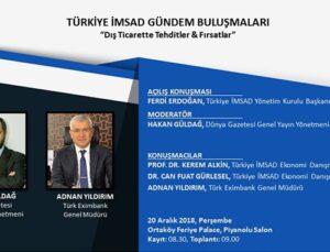 Türkiye İMSAD Gündem Buluşmaları 20 Aralık’ta yapılacak