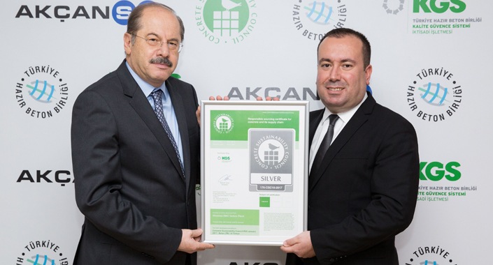 İlk çimento sürdürülebilirlik belgelendirmeleri yapıldı