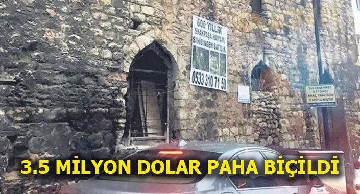 550 yıllık İshak Paşa Hamamı satışa çıkarıldı