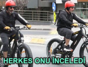 Cem Yılmaz kullanınca elektrikli bisiklet fuarda sükse yaptı