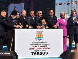 Tarsus’ta 472 dairelik toplu konut projesinin temeli atıldı