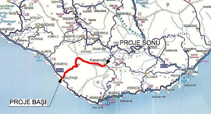 84 km.lik Gazipaşa-Kazancı İl Yolu’nun maliyeti 475 milyon TL