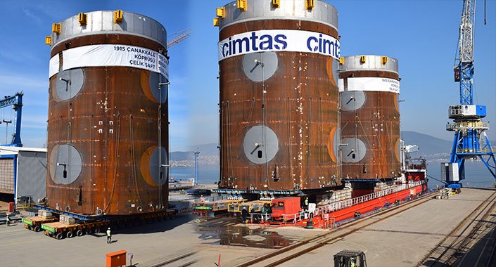 Çanakkale Köprüsü’nün dev çelik ayakları geldi