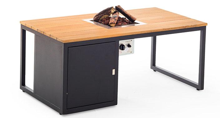 Dış mekanda ister şömine ister sehpa