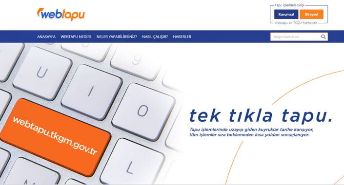 Web Tapu Sistemi güncellendi