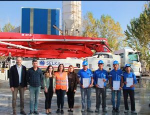 Beton pompa operatörlerine yeterlilik belgesi