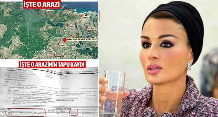 Katar Emiri’nin annesi Kanal İstanbul manzaralı arsa aldı
