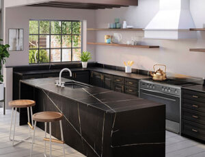 Cosentino Silestone markasında Siyah ve beyaz zıtlığı