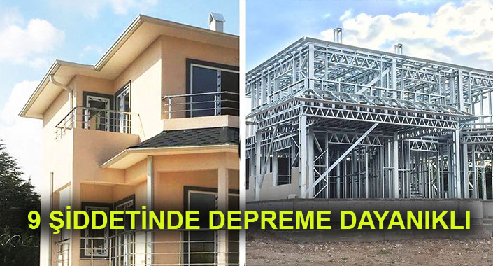 Prefabrik hafif çelik villa evlerde güvenli yaşam