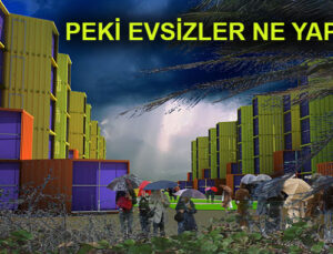 Evsizleri Covid-19’dan koruyan konteyner evler