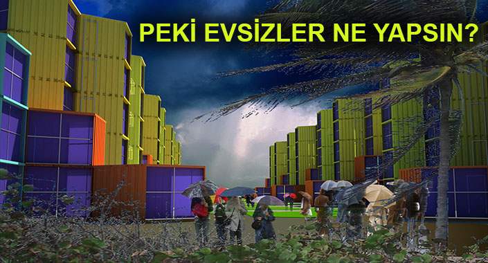 Evsizleri Covid-19’dan koruyan konteyner evler