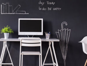 Tüm yaşam alanlarında duvarlara Chalky özgürlüğü