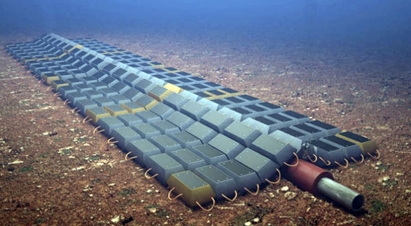 Denizin 100 metre derinliğine doğal gaz boru hattı döşüyor