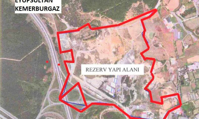 Eyüpsultan Kemerburgaz’da rezerv yapı alanı imara açıldı