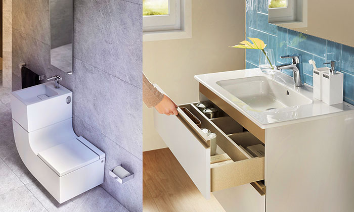 Kompakt lavabolar banyoya konfor katıyor