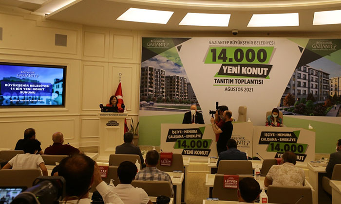 Gaziantep’te işçi, memur ve emekliler için 14 bin konut yapılacak