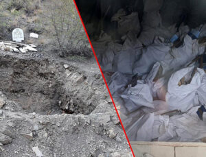 Artvin Yusufeli’nde mezarlar açıldı, kemikler çuvala kondu