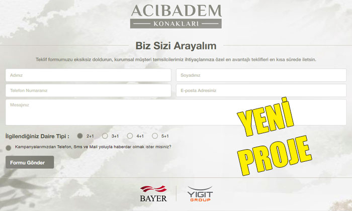 Acıbadem Konakları ön talep toplamaya başladı