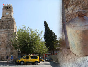 Antalya Saat Kulesi’nde mekanizmalar betona gömülmüş