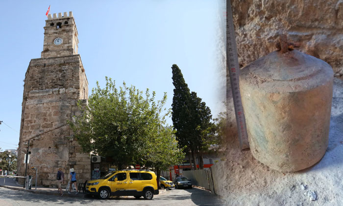 Antalya Saat Kulesi’nde mekanizmalar betona gömülmüş