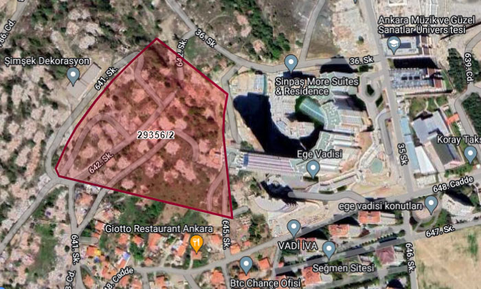 Ankara Dikmen’de 49 kat imarlı satılık arsa