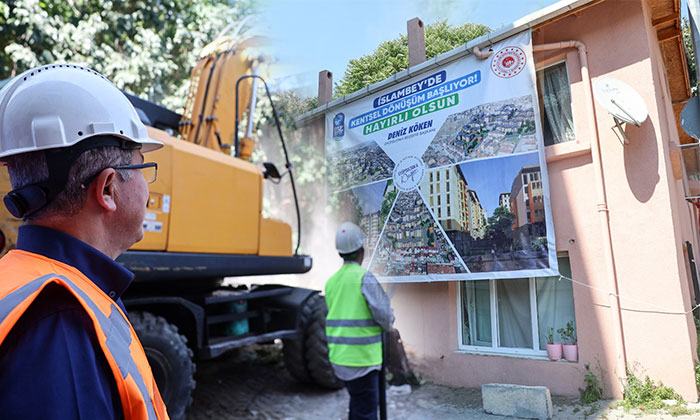 İslambey kentsel dönüşüm alanında yıkımlar başladı