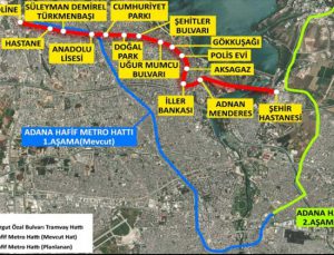 Adana Şehir Hastanesi’ne tramvay yapılıyor