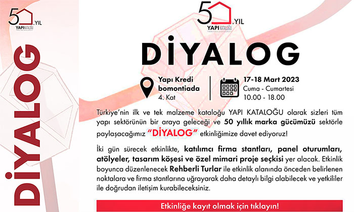 Yapı Kataloğu 50. yaşını ‘Diyalog’ Etkinliği ile kutluyor