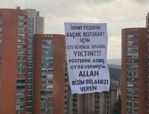 Yeşil Vadi Konakları’ndan “Allah belamızı versin” pankartı!