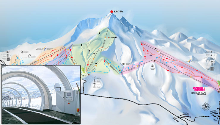 Erciyes Dağı’na yap işlet devret ile 2 yürüyen bant sistemi yaptırılacak