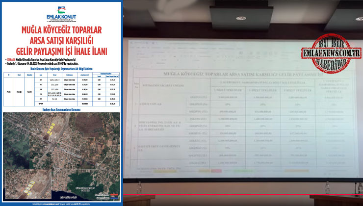 Muğla Köyceğiz Toparlar İhalesi’nde en yüksek teklifi Baş Yapı verdi