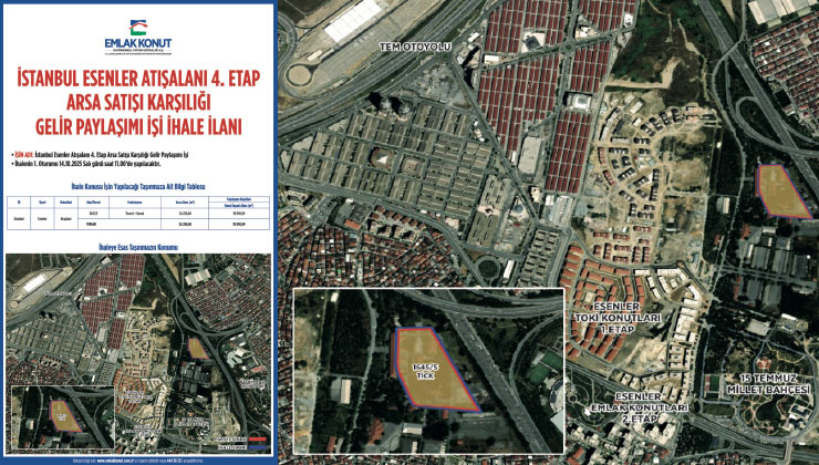 Emlak Konut GYO, Esenler Atışalanı 4. Etap için ihaleye çıkıyor