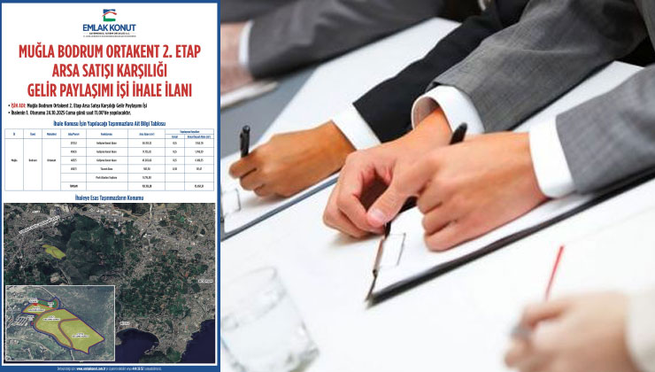 Emlak Konut’un Bodrum Ortakent 2. Etap ihalesine 8 teklif geldi