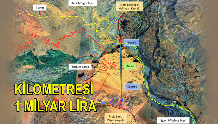 Digor-Tuzluca arası yeni varyant yol projesi 4 milyar TL’ye hayata geçiyor