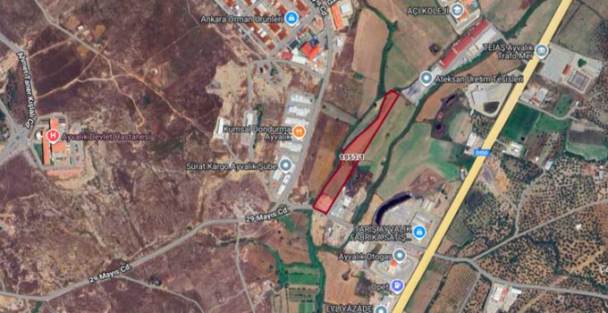 Ayvalık Fethiye’de 248 milyon liraya icradan satılık sanayi arsası!