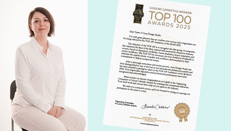 Aura Design Studio, dünyanın en iyi 100 mimarlık stüdyosu arasında