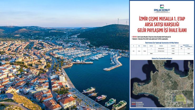 Çeşme Musalla 1. etap ihalesinde en yüksek teklif 4 milyar TL oldu