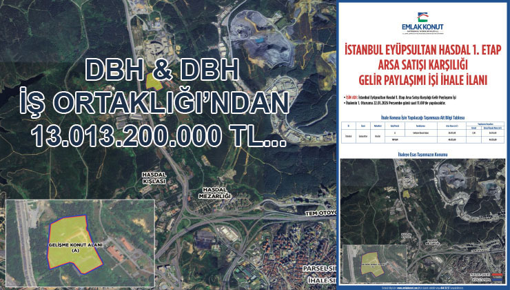 Emlak Konut Hasdal ihalesinde en yüksek teklif 32,5 milyar TL oldu