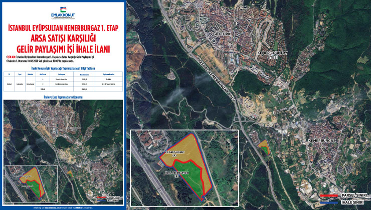 Emlak Konut GYO Kemerburgaz’da 51 bin metrekarelik arsa ihalesi yapacak