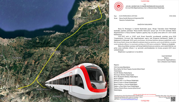 Bursa-Gemlik Demiryolu projesi iptal edildi
