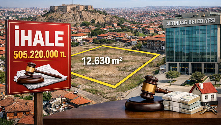 Altındağ’da 12.630 metrekarelik arsa, 505 milyon TL’ye satışta!
