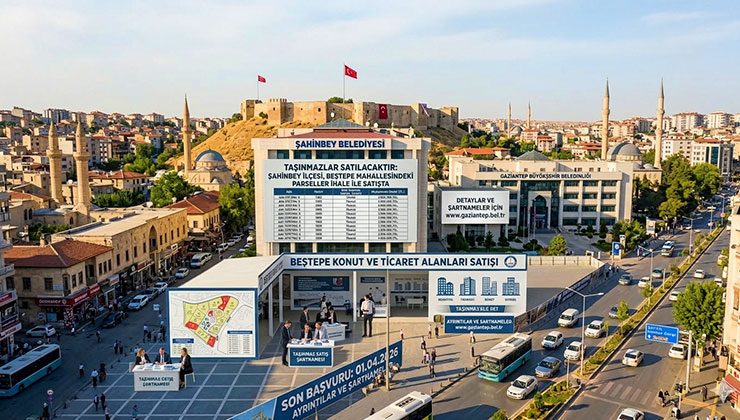 Gaziantep’te 9 arsa ihalesi: Toplam bedel 519 milyon TL