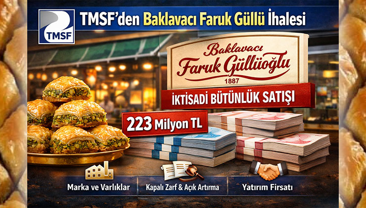 TMSF, Baklavacı Faruk Güllü bütünlüğünü 223 milyon TL’ye satıyor